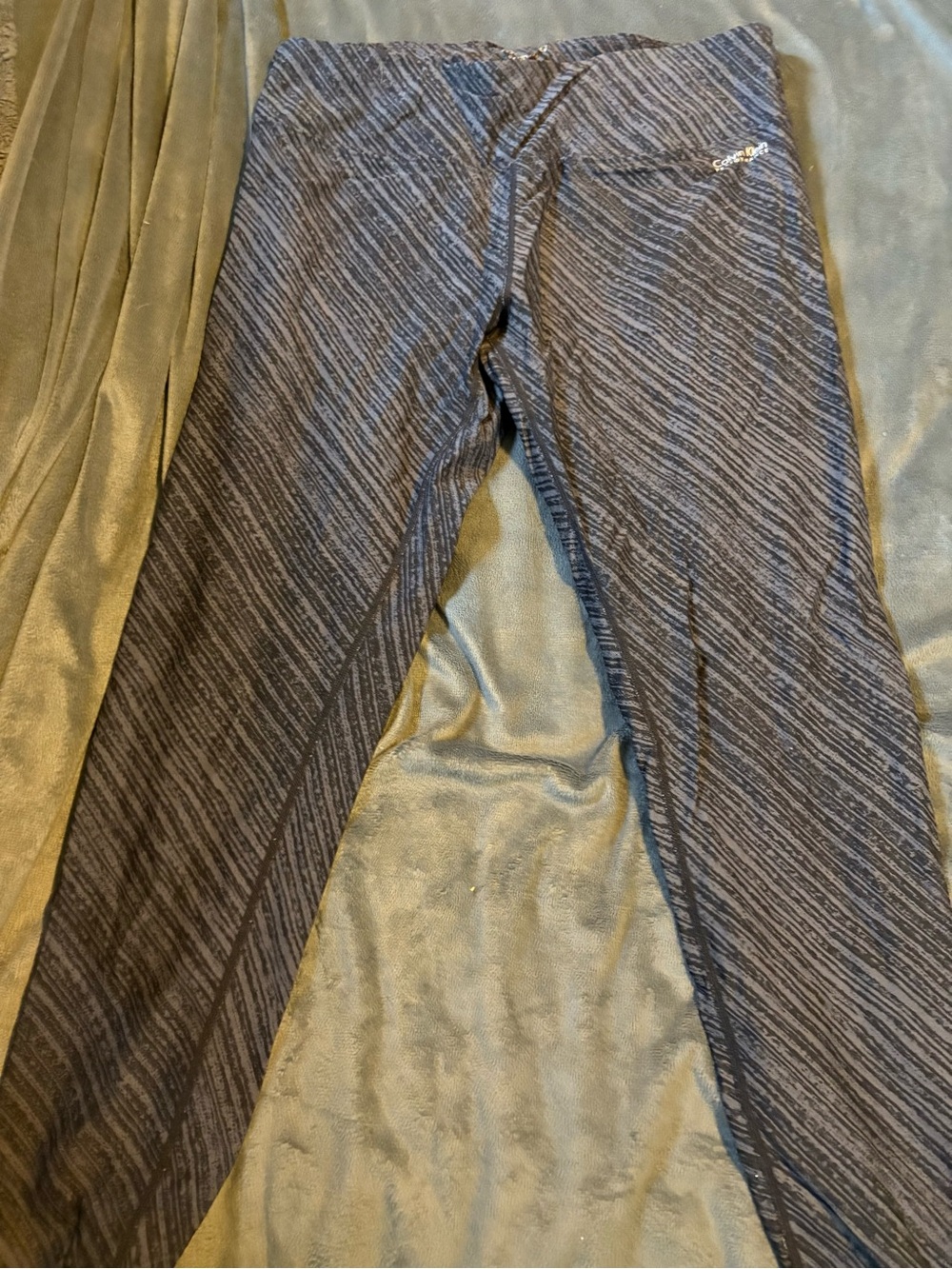 Calvin Klein Performance Black and Gray Patterned Leggings